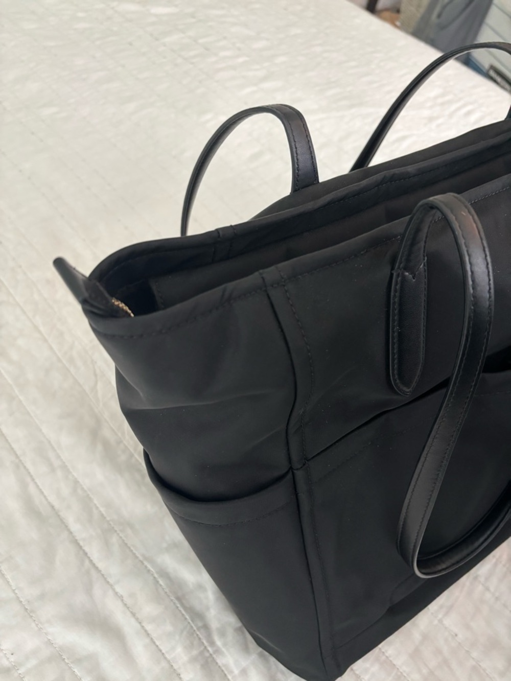 Kate Spade Chelsea Black Nylon Tote Bag with Multiple Pockets - Picture 7 of 14